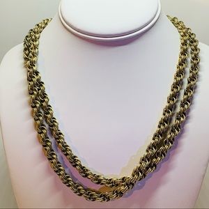 (2) Vintage Large Rope Necklaces